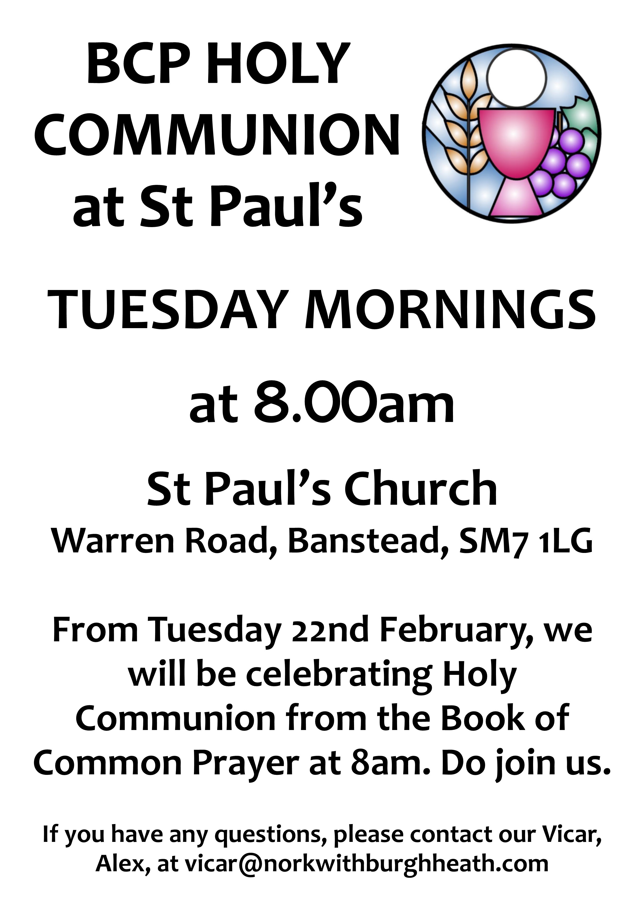 Morning Communion St Pauls