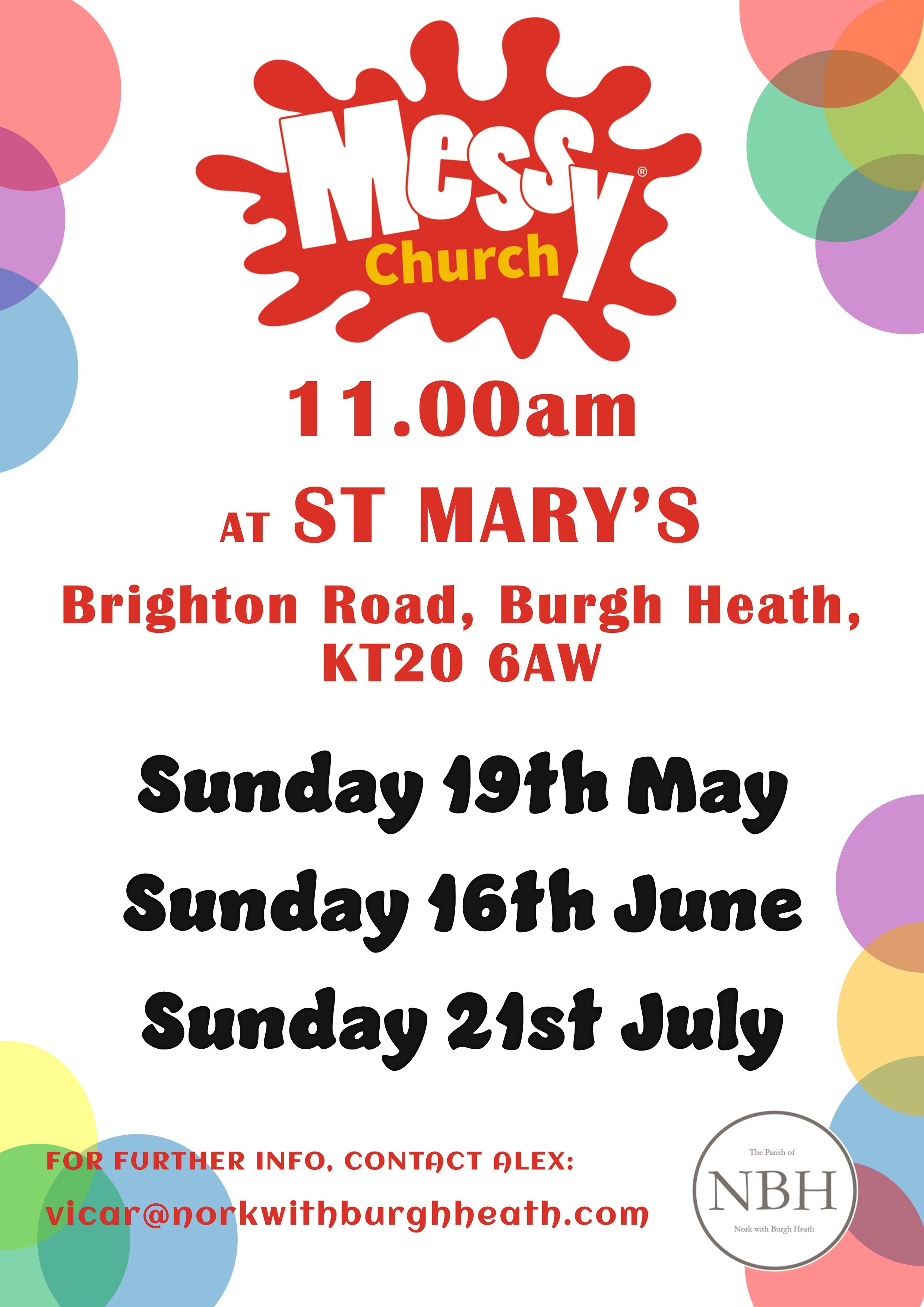 Messy Church May to August 202